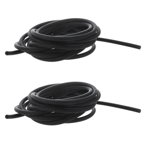 flexiable rubber 2 x Tubing Exercise Rubber Resistance Band Elastic Black 2.5 Meter drain elastic