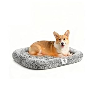 Mora Pets Self Warming Cat Bed Self Heating Pet Pad with Bolster and Foam Washable Removable Cover Non Slip Thermal Sherpa Fabric Pet Mat Grey 23 Inch