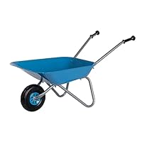 Rolly Toys Silver/Blue (from 2.5 Years, Children's Wheelbarrow, Metal Bowl, Plastic Handles, Max. Can Hold up to 25 kg