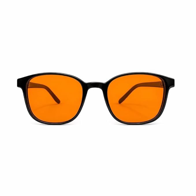 Image of Kids Amber Tinted Computer Glasses for Boys & Girls Age 8-15 Years | Zero Power Kids Eyewear | Lightweight TR90 Frame | CR39 Amber Lenses | For Study, Laptop, Tablet, Mobile & TV Time