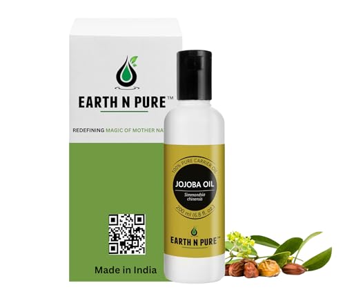 Image of Earth N Pure Jojoba Oil Cold Pressed Natural and Therapeutic Grade for Skin & Hair 200 ml