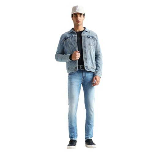 Image of Pepe Jeans Men's Straight Fit Jeans | Mid Rise | Chinox | Jeans for Man