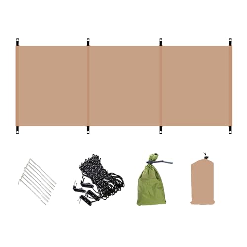 WGBOSMG 1 juego de barrera contra el viento resistente con revestimiento de poliuretano, apto para senderismo, montañismo, camping, cortavientos, plegable, para camping