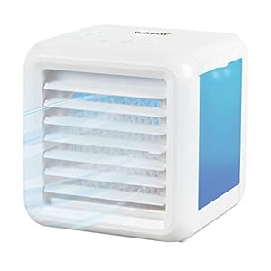 Beldray EH3139V2 Ice Cube Plus+ Tragbarer Tischluftkühler | 5W | LED-Lichter | 3 Geschwindigkeiten | 2 x 300ml Wassertank | Weiß 600ml