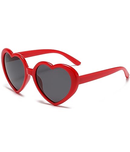 Kids Polarized Heart Shaped Sunglasses for Girls Trendy Cute Lovely Glasses Age 3-10 UV400 Protection