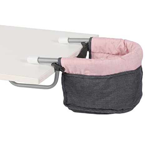 Bayer Chic 2000 735-81 Tischsitz 60 cm, Puppen-Hochstuhl, Melange anthrazit-rosa