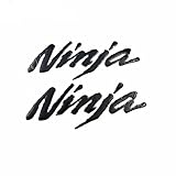 Motorcycle 3D Emblem Badge Decal Tank Wheel Ninja Sticker for Ninja 250R 300R ZX6R 636 ZX10R Z800 Z1000 ZX7R 9R ZX12R ZX14R (Black)