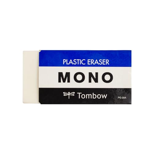 Image of Tombow 57332 Mono Eraser, White, Jumbo, 1 Pack. Cleanly Removes Marks