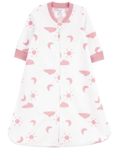 Image of Carter's Unisex Baby Sleep Bag, (White /Pink Clouds, 0-3 Months)