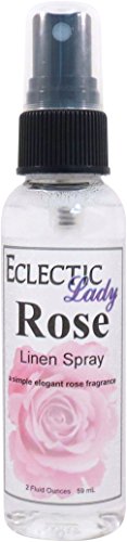 Rose Linen Spray, 16 ounces - Eclectic Lady Sheet and Linen Spray - No Artificial Colors, Parabens, or Preservatives - Long-Lasting Scent for Bed, Fabric & Pillow