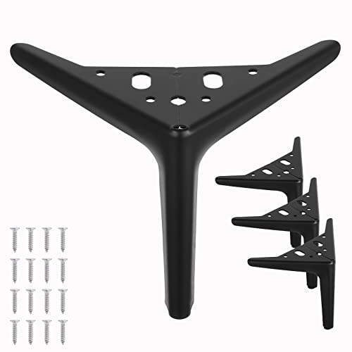 eROOSY 4 Pieds de Meubles Triangulaires en Métal Moderne, 15cm Pied de Table Modernes en Métal en Forme de Triangle, Pieds de Canapé Triangulaires en Métal Droits Cover