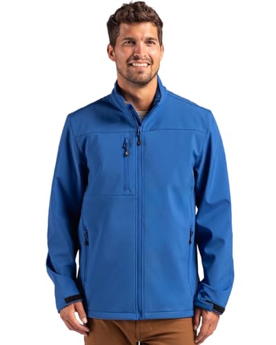Clique Men's Tempest Eco Waterproof Full Zip Softshell Jacket, Royal Blue, XXL