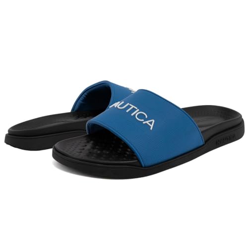 Image of Nautica Men's Athletic Cushioned Casual Slip On Shower Pool Beach Slide Sandals