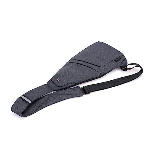 1Pc Men's Sports Chest Bag Crossbody Sling Backpack for Outdoor Activities Casual Daypack for Men Comfortable Durable Design Black