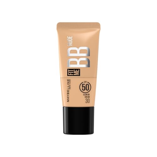 Image of Maybelline New York Fit Me Glow BB Cream, SPF 50 + 24H Hydration With Niacinamide & Hyaluronic Acid, Dewy Finish for Normal to Dry Skin- Shade 30, 25ml