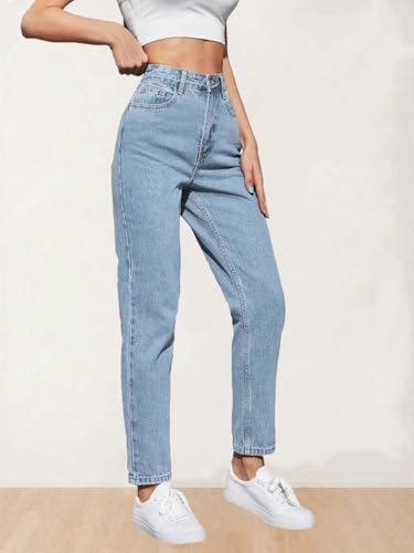 Image of KOTTY Women High Rise Cotton Lycra Blend Ankle Length Jeans Sky Blue