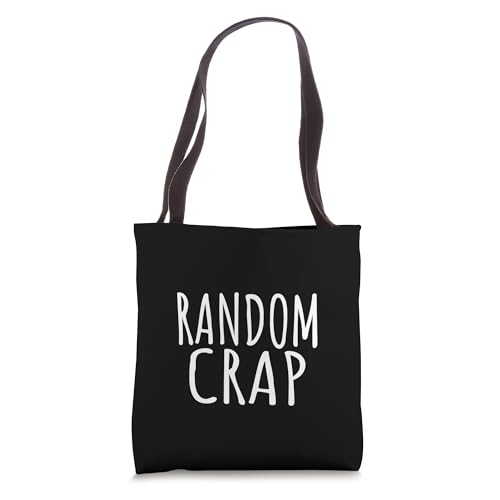 Funny Random Crap Black Tote Bag