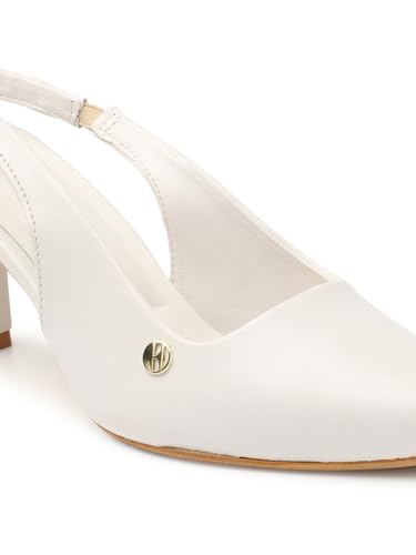 Image of ELLE Women Stylish and elegant Slingback Kitten Heel Mule Sandal