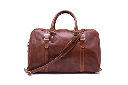 Sac fourre-tout en cuir véritable BAVIERA idéal pour vos week-ends et voyages cabine