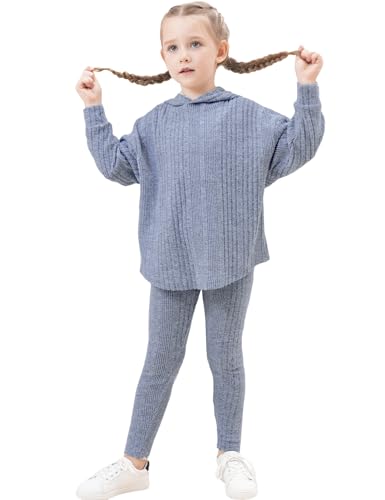 LecGee Women Fall Casual Hoodie Set Long Sleeve Oversized Sweatshirt Elastic Waist Legging Pant 2 Piece Outfit Tracksuit3