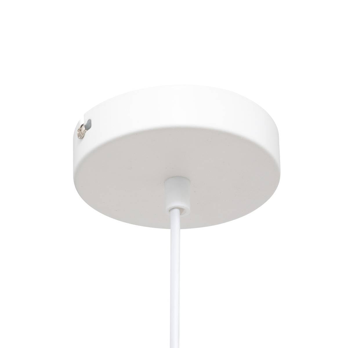 Atmosphera - Suspension verre travis blanc d25cm