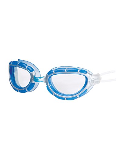 Zoggs Predator - Gafas de natación, Hombre Mujer, color Plata transparente/azul/blanco., tamaño Talla única