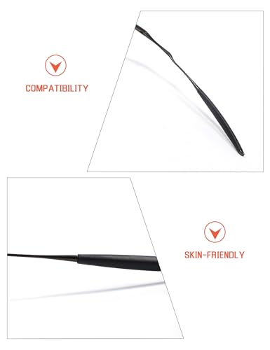 Image of Bwake Replacement Earsocks for Oakley Whisker /Square Whisker /Big Square Wire /Square Wire 2.0 Sunglasses - Black