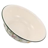 Bassine en émail à durabilité renforcée : sa conception en émail épais lui confère une résistance exceptionnelle et une grande durabilité, idéale pour les tâches ménagères intensives