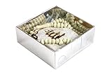 Velvet cubierto Mini Corán con caja - Rosario - Crema