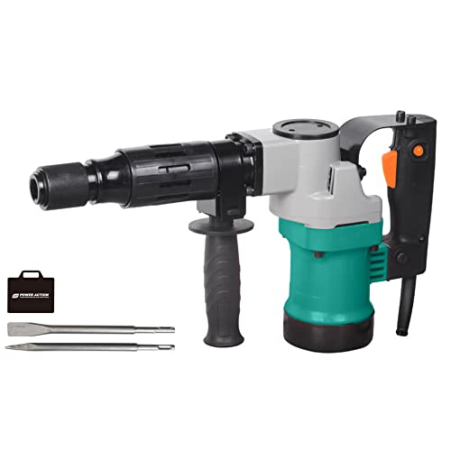 Image of Suzec Power Action Power Action Machine Demolition Breaker 1200W 220-240V, 50Hz, Impact Rate: 2900 /min and Force: 15J with SDS HEX (DB1200, Green)