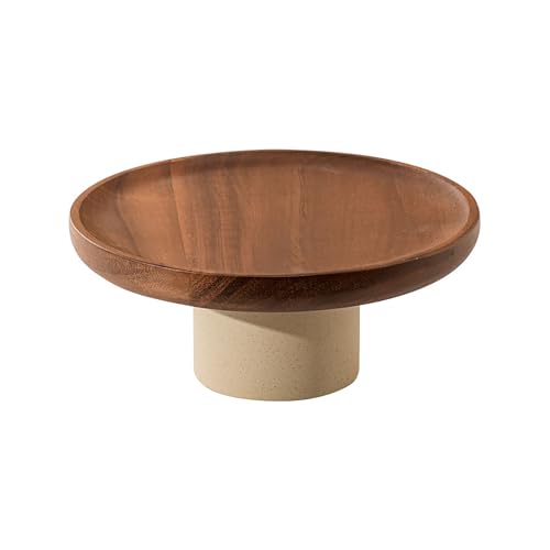 Plateau de présentation en bois avec dôme incassable de service
