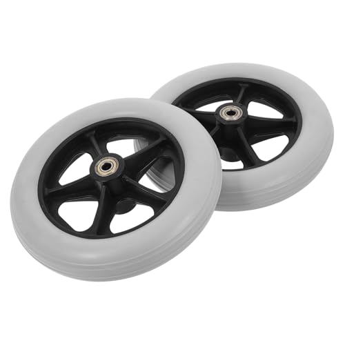 VILLCASE 2pcs Front Wheel for Wheelchair and Walker Replacement Wheelchair Tires Electric Wheelchair Front Wheel Wheelchair Front Wheel Replacement Grey