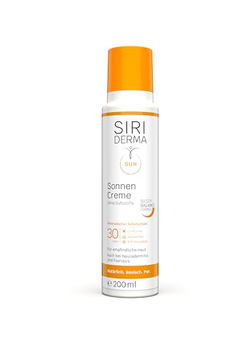 SIRIDERMA Protector solar | LSF30 | Protección mineral inmediata para pieles sensibles | Básico, natural y altamente tolerable | Sin nanopartículas (sin fragancia) (200 ml)