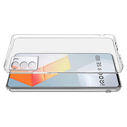 Image of Amazon Brand-Solimo Mobile Cover for Vivo iQOO 9 SE 5G (Soft & Shockproof Back Case with inbuilt Cushioned Edges), Transparent