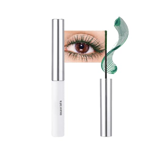 BINGBRUSH Colored Mascara for Eyelashes Voluminous Colorful Mascara Pink Purple Blue Green Red-Lengthening Defining Curling Multiplying Formula (#04-Green-1)