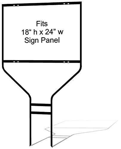 Real Estate Yard Sign Metal Round Rod Frame (Pack Of 3), 18 X 24, Black #TOP10