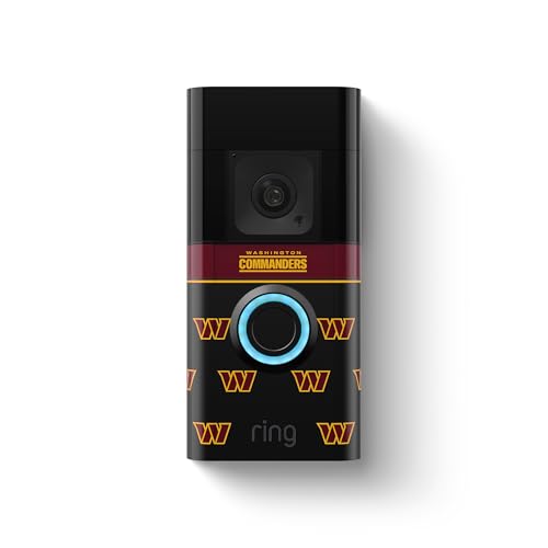 Image of All-New Limited Edition, Official NFL Faceplate for Ring Doorbells - Video Doorbell 3, Video Doorbell 3 Plus, Video Doorbell 4, Battery Doorbell Plus, and Battery Doorbell Pro | Washington Commanders