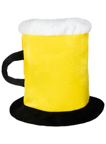 Funidelia | Gorro de jarra de cerveza para hombre y mujer Tirolés, Bávaro, Oktoberfest, Alemania - Accesorios para adultos, accesorio para disfraz - Amarillo