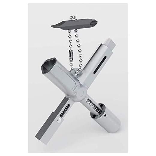 ABSINA Universalschlüssel mit 6 Profile - Dreikantschlüssel Vierkantschlüssel Schaltschrankschlüssel Vierkant Dreikant Bauschlüssel - Universal Schlüssel für gängige Schränke & Absperrsysteme