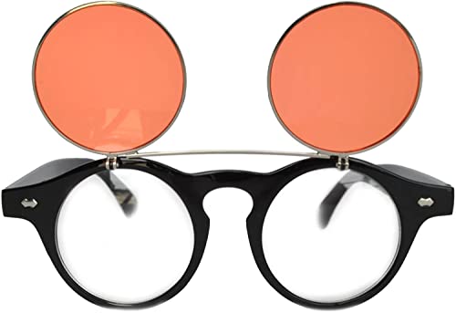 Image of OWL Steampunk Vintage Retro Round Circle Gothic Hippie Colored Plastic Frame Sunglasses Colored Lens