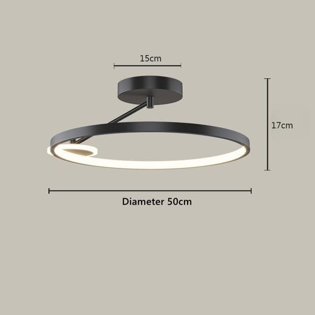 Plafonniers circulaires intensité variable éclairage sur mesure salon