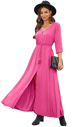 Image of Casual Summer Dresses for Women 2026 Maxi Dress Flowy Bohemian Beach Party