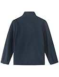 Spring&Gege Kids Lightweight Polar Fleece Jackets Boys Girls Soft Full-Zip Outwear, Navy Blue, Size 9-10 Years - Image 3