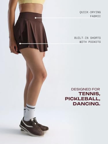 Image of CAVA Swirl Tennis Skorts for Women | Built-in Shorts, Moisture-Wicking, Stretchable, Pockets, Twirl-Friendly Design | Active Skirt for Sports