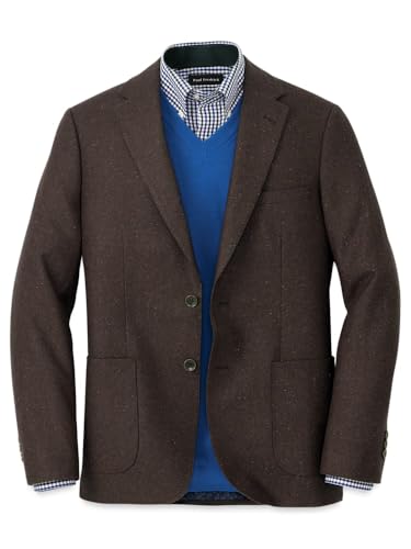 Paul Fredrick Men's Wool Blend Donegal Single Breasted Notch Lapel Sport Coat