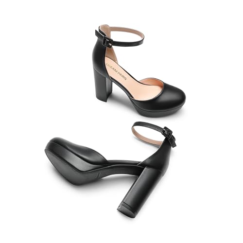 Image of DREAM PAIRS Women's Platform Chunky Closed High Heels