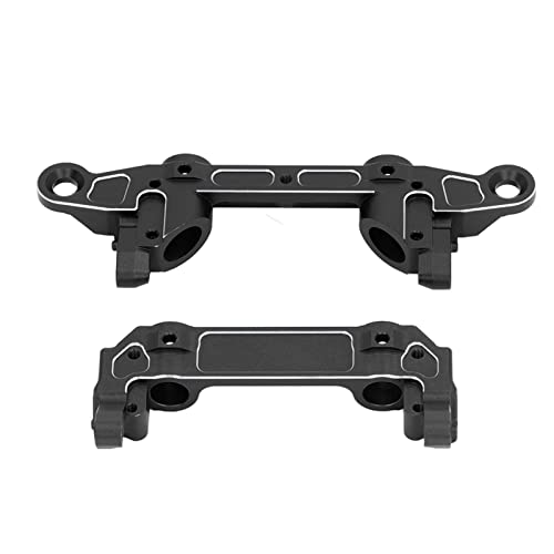 Alomejor Aluminiumlegierung Upgrade RC Vordere und Hintere Stoßstangenhalterung für Axiale SCX6 1/6 RC Crawler Car, Autoschutz, Universelle Passform, Metallmaterial (Black)