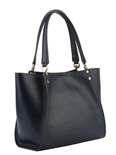 Sac cabas cuir de vachette Hebdo petit format doublé coton pour femme active - 2