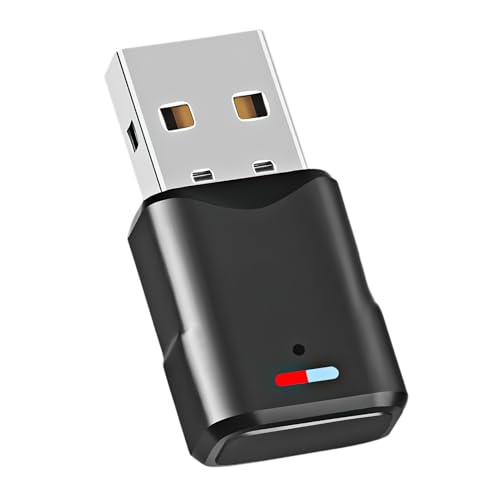 USB Bluetooth 5.3 Adapter for PC PS5 PS4 Plug & Play Bluetooth Dongle Low Latency Audio 20 M Wireless Transmitter Dongle Without Digital Screen Touch Display Panel Compatible with Windows 7/8/10