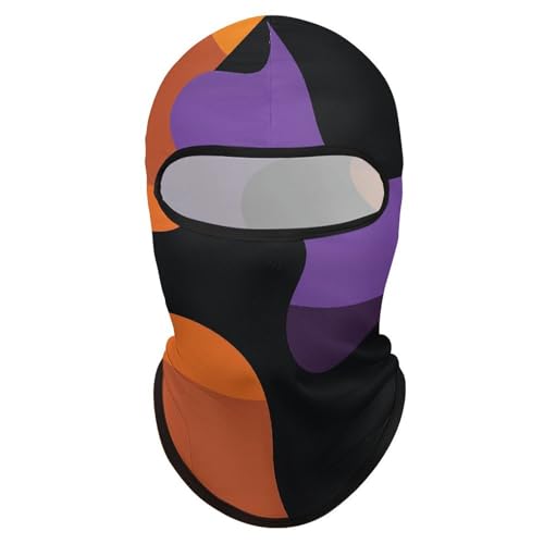 Balaclava para hombres, máscara de esquí, máscara facial minimalista con arte abstracto, para ciclismo y protección invernal miniatura 1